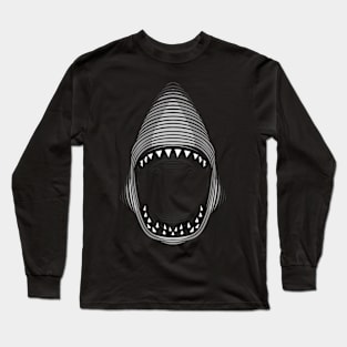 Line shark white Long Sleeve T-Shirt